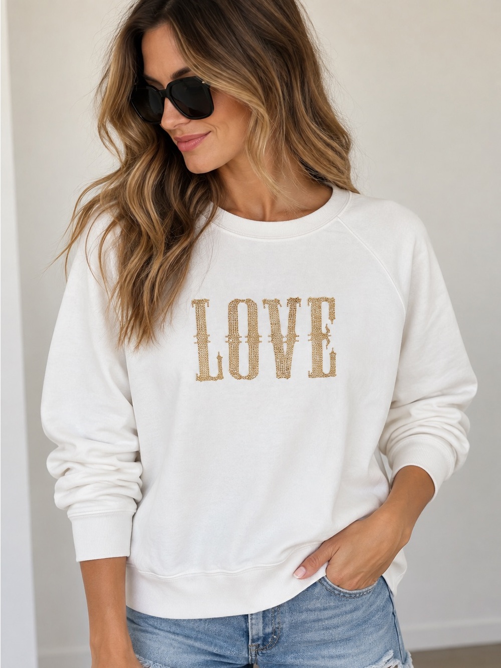 Zadig & Voltaire white Love sweatshirt S NWT